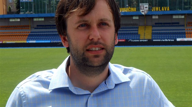 Nový výkonný ředitel prvoligového fotbalového klubu Vysočina Jihlava Jan Staněk na stadionu v Jiráskově ulici.