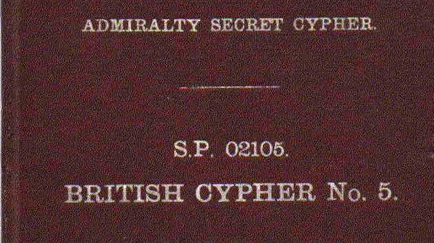 Kódovací kniha pro britskou námořní šifru číslo 5. Tu Tranow nerozluštil.