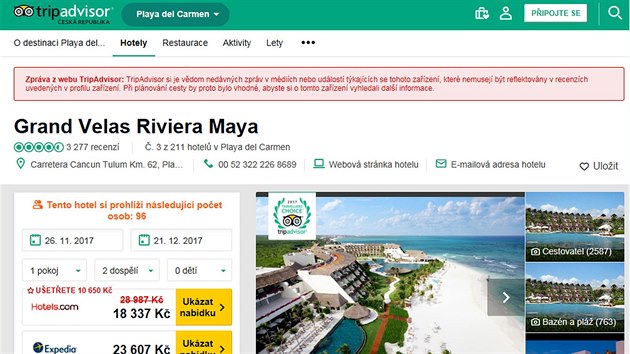 TripAdvisor zaal pidvat upozornn k problmovm hotelm.