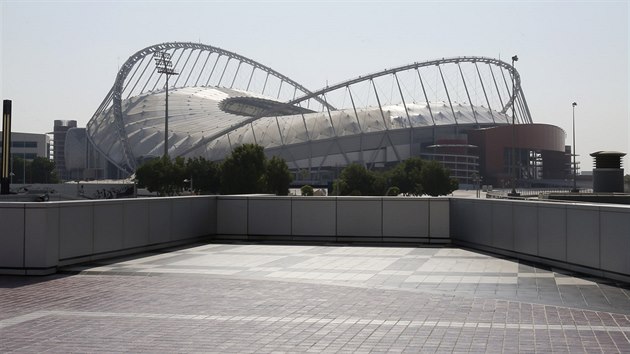 Stadion Chalfa v katarskm Dauh, na kterm se v roce 2022 budou hrt zpasy mistrovstv svta ve fotbale.