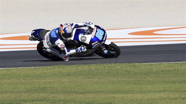 Jorge Martn ve Velk cen Valencie silninch motocykl v zvodu Moto3.