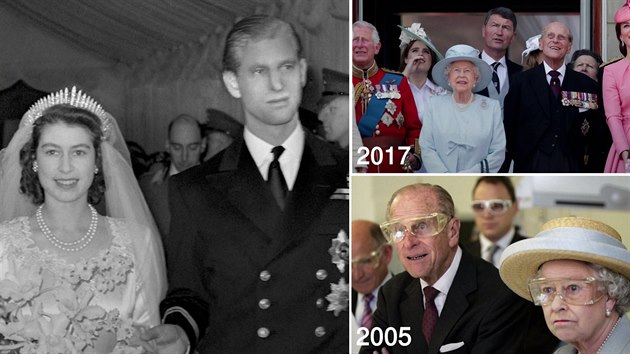 70 let manelstv krlovny Albty II. a prince Philipa v obrazech