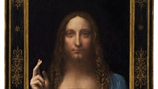 Obraz Leonarda Da Vinciho pojmenovaného Salvator Mundi (Spasitel sv�ta) se...