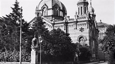 Olomoucká synagoga pi pohledu z dnení tídy Svobody.