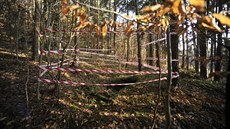 Nedávný sesuv pdy o Pulkova na Tebísku odhalil v lese tajemnou achtu....