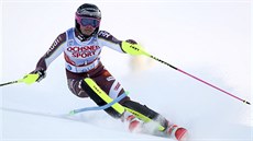 Frida Hansdotterová ve slalomu v Levi.