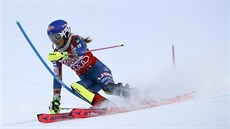 Mikaela  Shiffrinová ve slalomu v Levi.