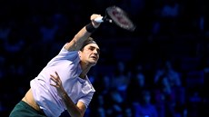 výcarský tenista Roger Federer v duelu Turnaje mistry s Marinem iliem z...