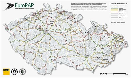 Rizikov mapa silnic v R (2014 - 2016)