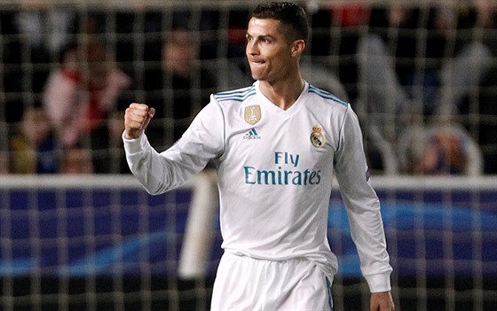 Cristiano Ronaldo z Realu Madrid slaví jeden ze svých gólů. 