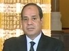 Egyptský prezident Abdal Fattáh Sísí po útoku na severu SInaje v televizi...
