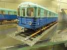 Model soupravy typu E v muzeu historie petrohradského metra. Tento typ se v...