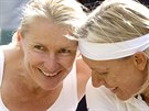Tenistky Jana Novotná (vlevo) a Martina Navrátilová na turnaji tenisových...