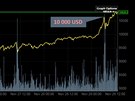Bitcoin pokoil hranici 10 tisíc amerických dolar. (29. listopadu 2017)