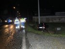 Snmek z nehody, pi n auto v obci Zvole na umpersku narazilo do plynov...
