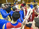 Čeští basketbalisté na tréninku před kvalifikací o mistrovství světa