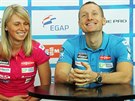 etí biatlonisté Eva Puskaríková a Ondej Moravec hovoí ped startem sezony.