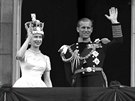 Královna Albta II. a její manel princ Philip v den korunovace (2. ervna...