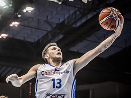 esk basketbalov reprezentant Jakub iina zakonuje na islandsk ko.