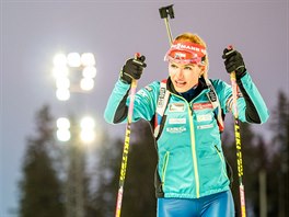 Gabriela Koukalová během tréninku v Östersundu