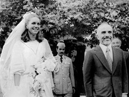 Lisa Halaby a jordánský král Husajn (Ammán, 15. ervna 1978)