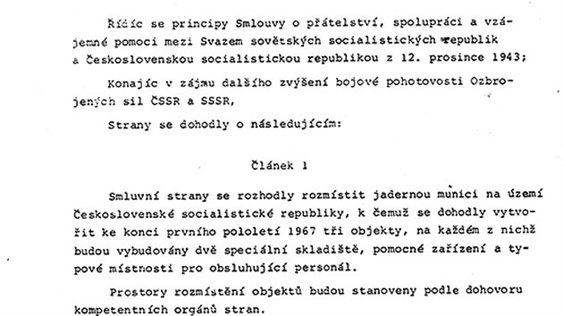 Dohoda mezi vldou Sovtskch socialistickch republik a vldou eskoslovensk socialistick republiky o opatench ke zven bojov pohotovosti raketovch vojsk