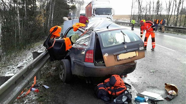 Nehoda u Mikulče na Svitavsku. (20.11.2017)