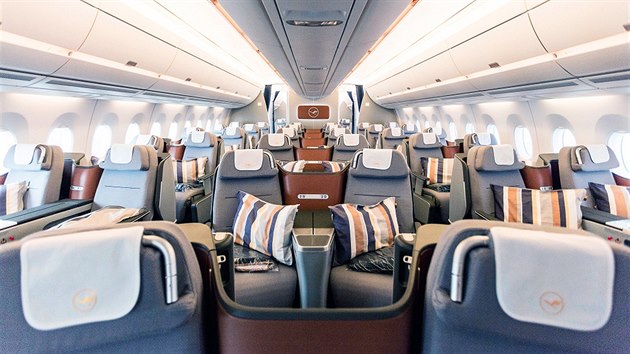 Business tda v Boeingu 777 leteck spolenosti Lufthansa