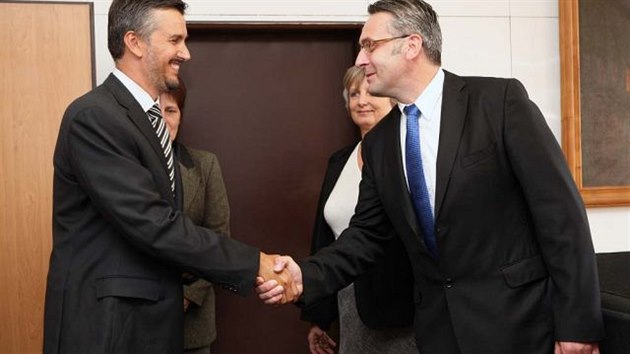 Lubomír Metnar při setkání se státním tajemníkem pro evropskou integraci a vyjednavačem členství Černé Hory v EU A. A. Pejovićem.