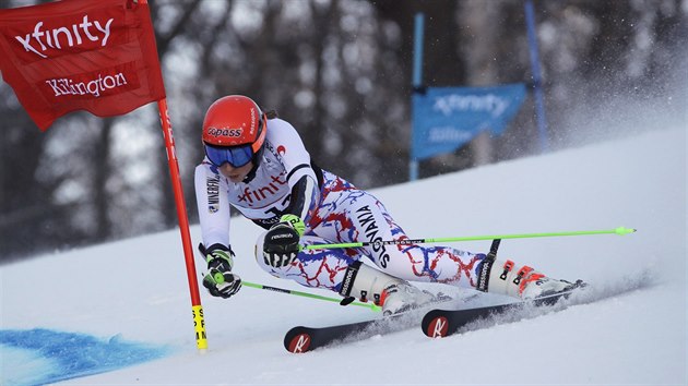 Petra Vlhov na trati obho slalomu Svtovho pohru v Killingtonu