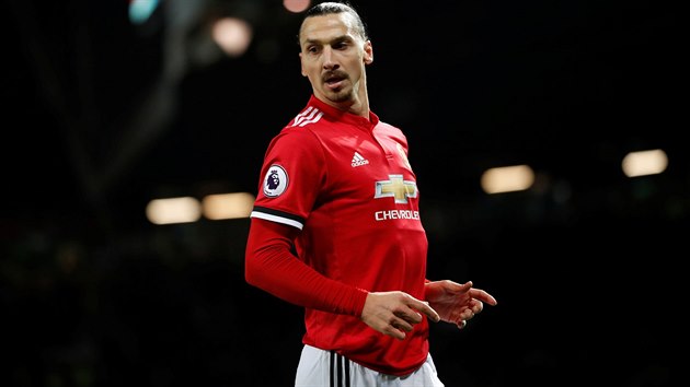 Zlatan Ibrahimovic v dresu Manchesteru United.