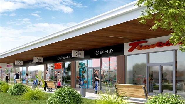 Vizualizace outletov�ho centra Outlet Arena Moravia.