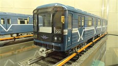 Model soupravy 81-71 v muzeu historie petrohradského metra