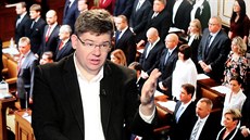 Předseda TOP 09 Jiří Pospíšil v pořadu Rozstřel (28. listopadu 2017)