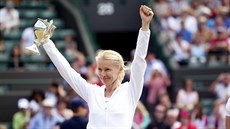 Tenistka Jana Novotná na turnaji tenisových veteránek ve Wimbledonu. (4....