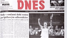 Wimbledonské vítzství Jany Novotné na stránkách MF DNES ze 7. ervence 1998.