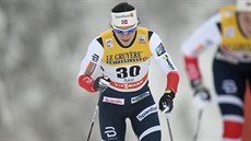 Norská bkyn na lyích Marit Björgenová  v závod na 10 km klasicky ve finské...