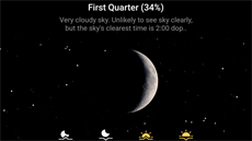 Aplikace My Moon Phase zobrazuje všechny podrobnosti o měsíčních fázích.