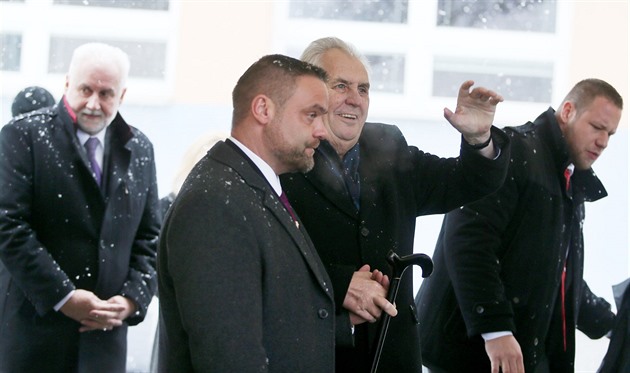 Prezident Milo Zeman pijel pozdravit obany Stránice.