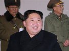 Severokorejský vůdce Kim Čong-un sleduje test rakety Hwasong-15. (29. listopadu...