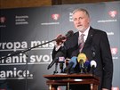 Expremiér Mirek Topolánek pedstavil svou kampa ped prezidentskými volbami...