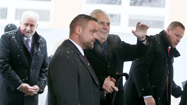 Prezident Miloš Zeman přijel pozdravit občany Strážnice.