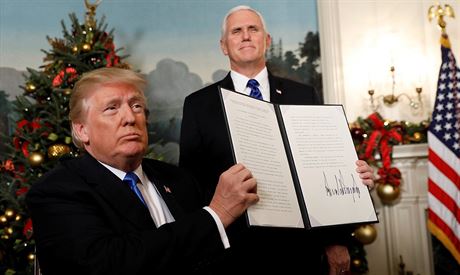 Donald Trump uznal Jeruzalém za hlavní msto Izraele (6. prosince 2017) 