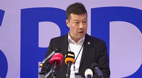 Tomio Okamura na sjezdu SPD