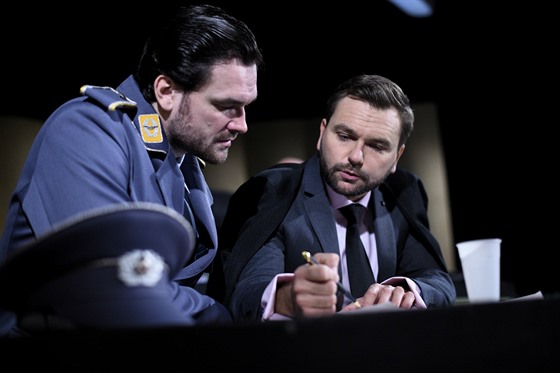 Záběr ze zkoušek kusu Teror v Divadle ABC