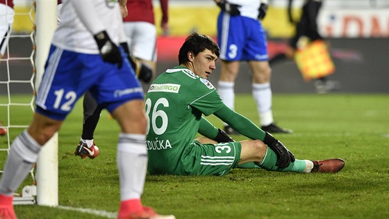 Boleslavský branká Martin Jedlika neproil proti Spart povedený debut.