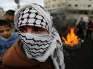 Palestinci v Gaze protestují proti Trumpovu uznání Jeruzaléma za hlavní msto...