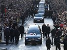 Pohřeb rockera Johnnyho Hallydaye v Paříži (9. prosince 2017)