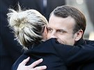 Pohřeb rockera Johnnyho Hallydaye v Paříži. Na snímku prezident Emmanuel Macron...