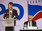 éf SPD Tomio Okamura a prezident Milo Zeman na celostátní konferenci hnutí...